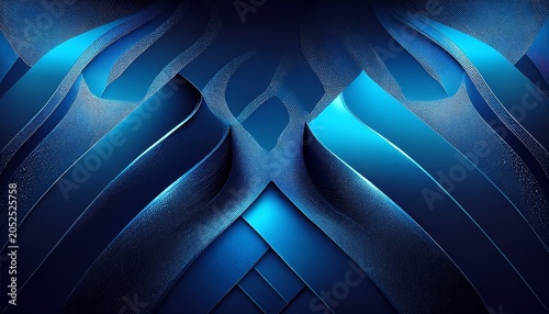 Fondo Abstracto Azul Zafiro Cobalto Azul Oscuro Negro Degradado De Colores Forma Geometrica Onda Linea Curva Ondulada Ruido Aspero Del Grano Del Grunge El Brillo Metalico De Neon Claro Brilla In