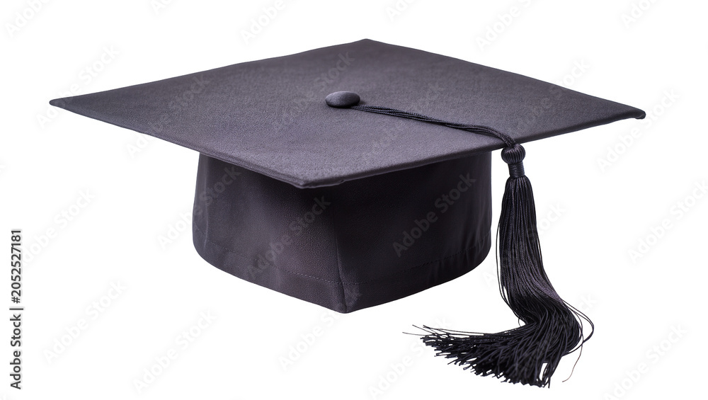 Foto Black graduation cap with tassel