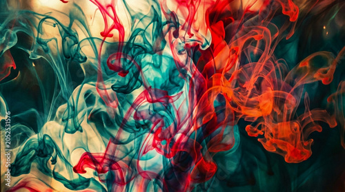 Vibrant Colored Smoke Swirling in Abstract Motion