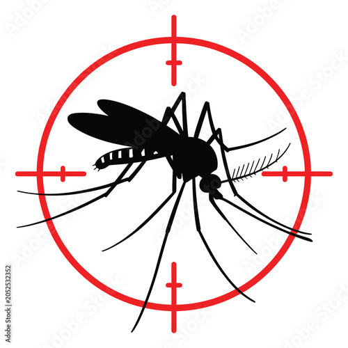 Fotografija Target mosquito vector design illustration featuring insect control, pest target
