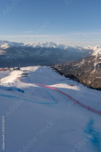 Slika na platnu Starting slope of men's racecourse of the 2027 Alpine World Ski Championchips in