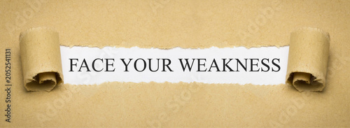 Tablou pe pânză Face your weakness