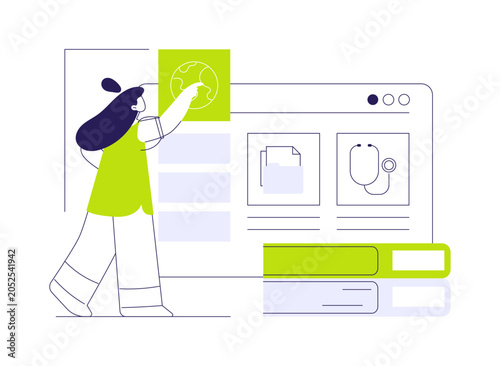 Foto Choosing courses isolated cartoon vector illustrations.