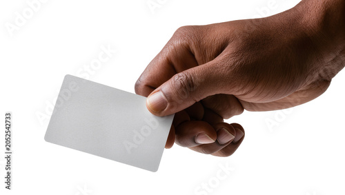 фотографія Hand holding blank white credit card