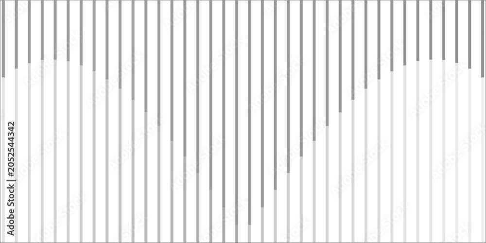 Obraz premium Acrylic satin corrugated glass texture light gray background. Blurred soft ribbed transparent striped door window overlay. Metal silver reeded polycarbonate sheet.