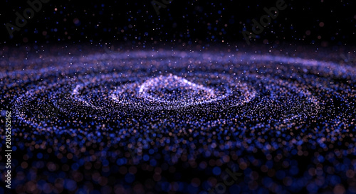 Swirling cosmic galaxy pattern in deep space with starry background and purple glow