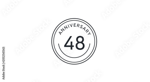 48th anniversary celebration logo design.