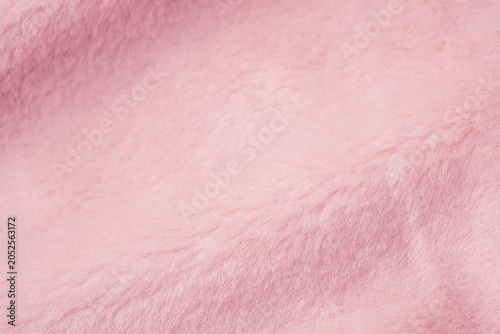 Quadro em tela Close up detail of soft fluffy light pink synthetic fur material surface texture