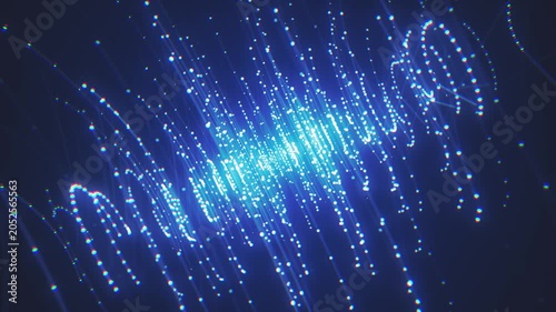 Digital Network Technology Nodes Animation
Abstract background with 3d light nodes network flowing on a black background