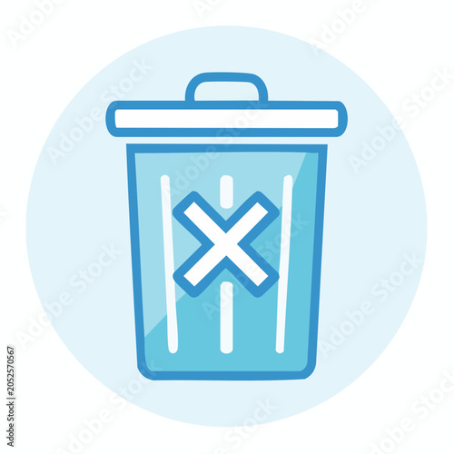Trash Can Icon with X Mark