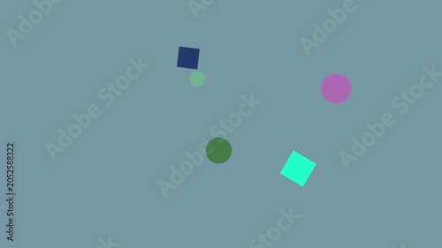Geometric Shapes Animation with Soft Pastel Colors and Subtle Movement Ideal for Backgrounds