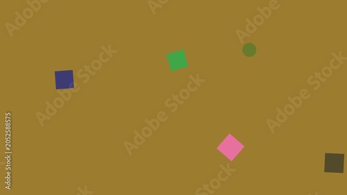 Geometric Shapes Transition with Subtle Movement in Earth Tones and Black Stripes