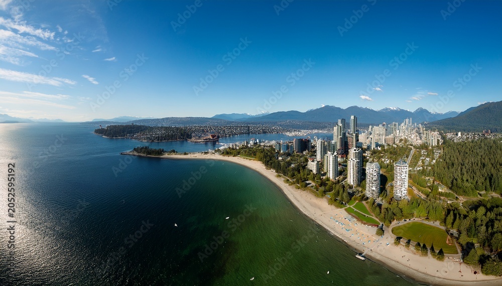 Fototapeta premium vancouver beaches panorama aerial view