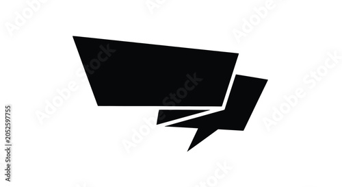 Modern Black Speech Bubbles Communication Graphic Design.
