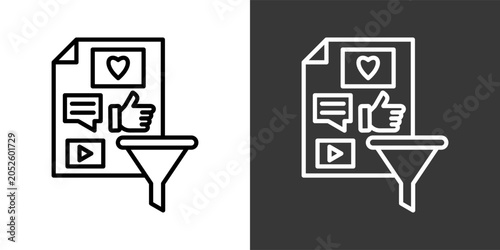 Photos Curation White And Black Icon Set Collection Pack Vector Illustration