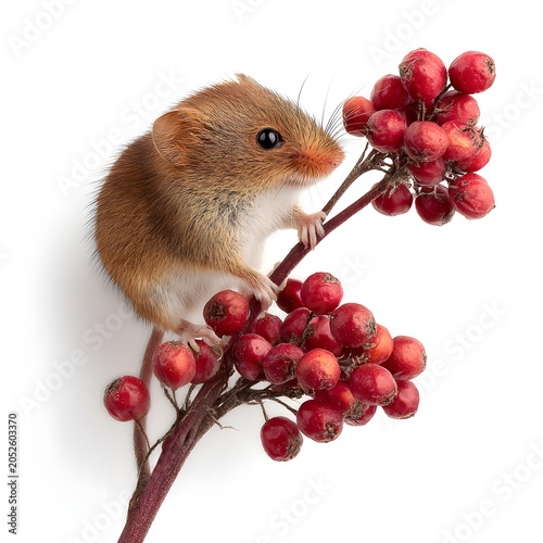 rat with a red apple