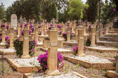 Foto War burial section at the Italian Cemetery in Asmara, Eritrea