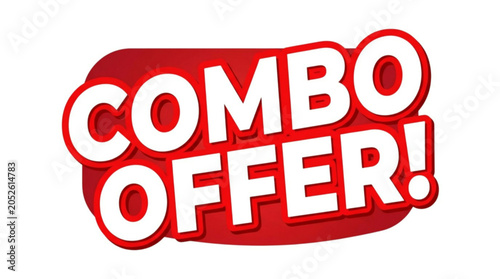 Discount Combo Offer Sign with Red Background