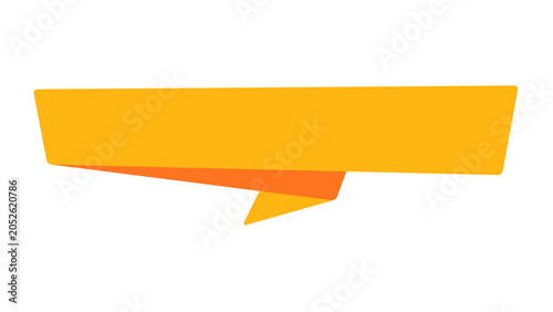 Origami ribbon text holder