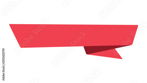 Origami ribbon text holder