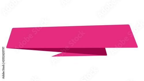 Origami ribbon text holder