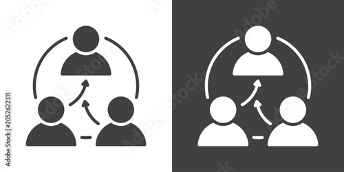 Bild auf Leinwand Succession Planning Icon Set Vector Collection Isolated In Black And White
