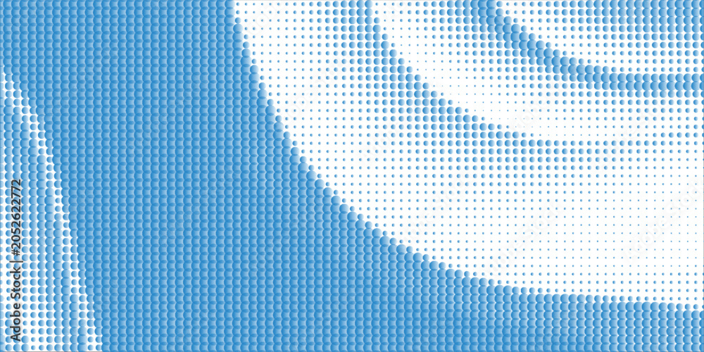 Naklejka premium Abstract circle halftone gray polka dots gradient white background, Monochrome curved twisted slanting design or waved lines pattern, Texture templates for business cards, brochures, posters, cover.