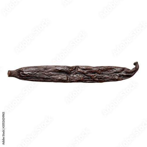 Single Dark Brown Vanilla Bean Pod
