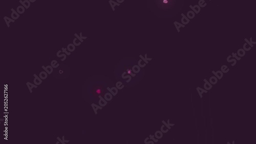 Pink Heart Particles and Bokeh Sparkles Romantic Background 2K 60 FPS