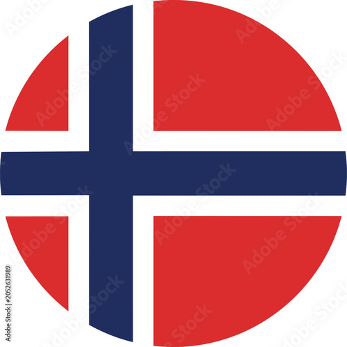 Round Norway Flag Icon