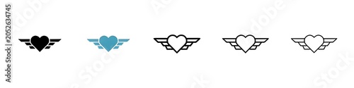 Canvastavla Joyful Sentiments vector icon set