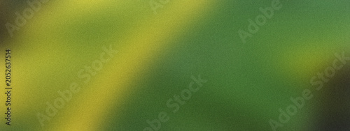 Cuadro en lienzo Green and yellow gradient background features a grainy texture