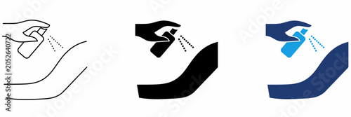 Foto Medical Spray on Arm Icon Collection