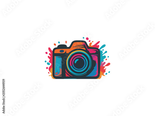 abstract photo camera vector illustration