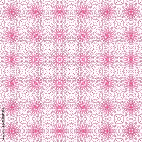 Soft pink feminine starburst floral seamless pattern.