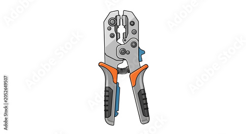 Pliers with orange and black handles.