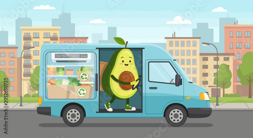 Avocado Mascot Personifying Health Management and Wellness Support