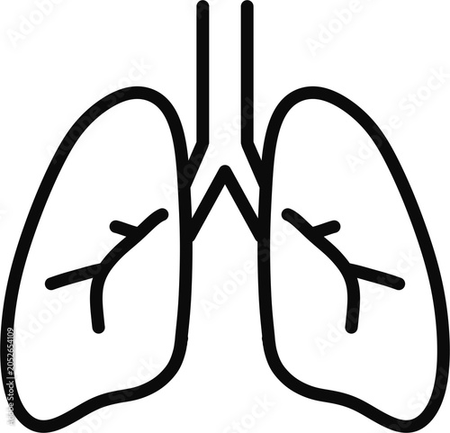 Foto Lungs Respiratory System Health Icon