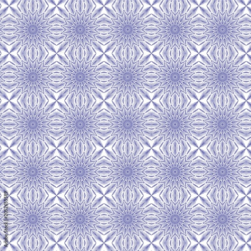 Purple intricate overlapping mandala circle line seamless pattern.