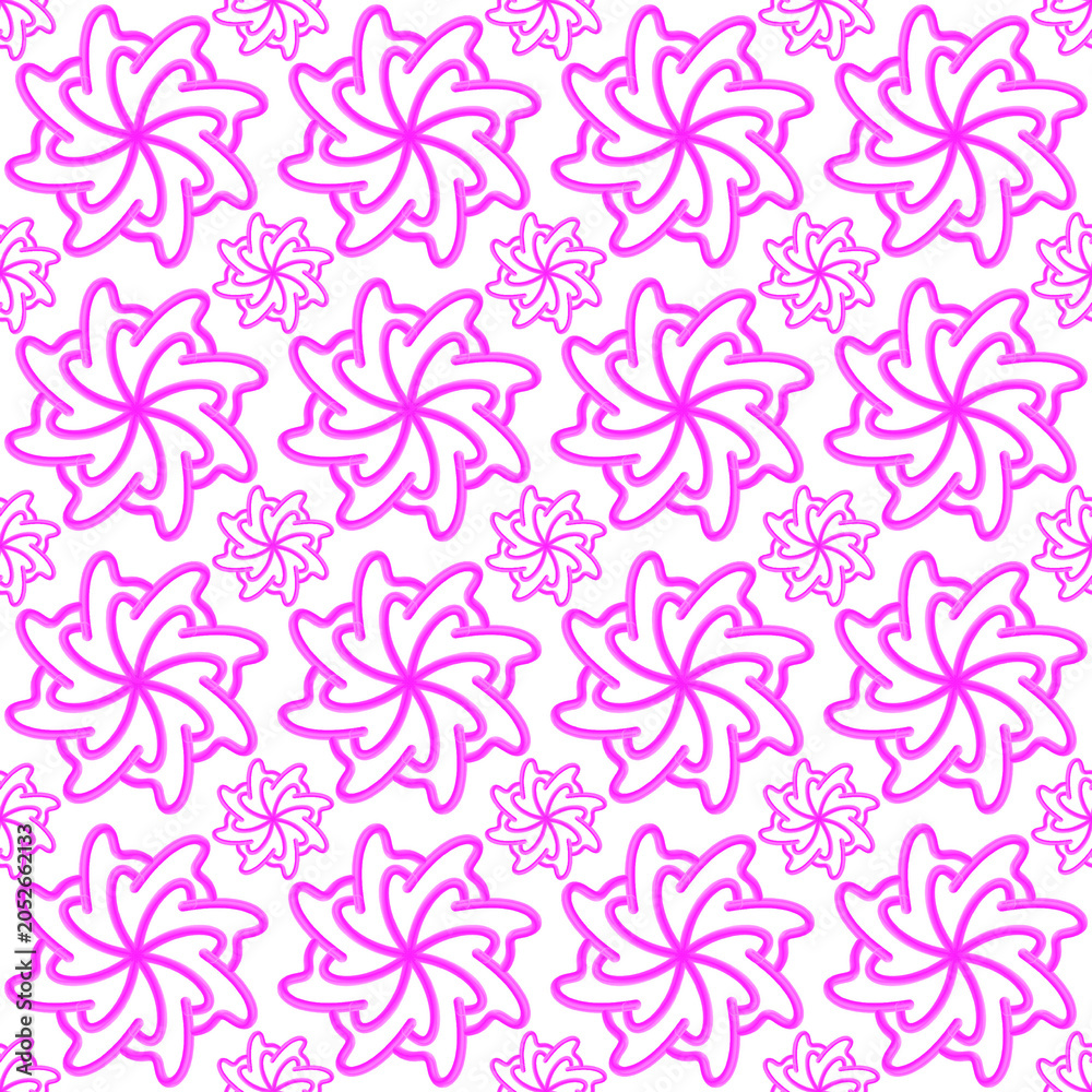 Obraz premium Abstract Floral Illustration Pattern