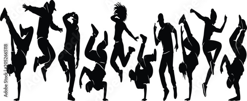 Canvastavla Street Dance and Breakdancing Silhouette Collection with Hip Hop Dancers Perform