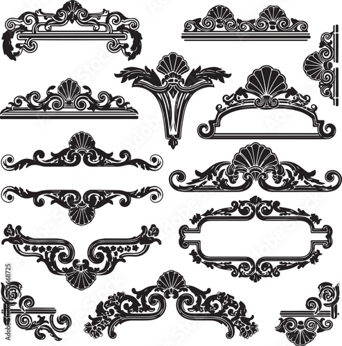 Ornate Vintage Decorative Elements Collection