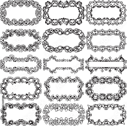 HandDrawn Seamless Ornamental Vector Border Patterns