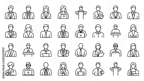 Tableau sur toile 32 minimalist line of diverse people in various poses