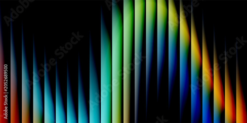 Quadro em tela Glossy ripple glass abstract background with luminous gradient waves and glowing textures