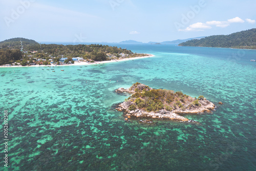 Aerial Drone View of Koh Lipe Island, Thailand