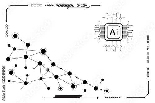 Abstract futuristic circuit board Illustration, Circuit board with 