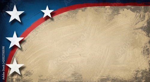 Us independence day background with stars and stripes patriotic american holiday design