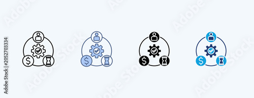 Bild auf Leinwand Resources Multiple Icon Illustration Vector