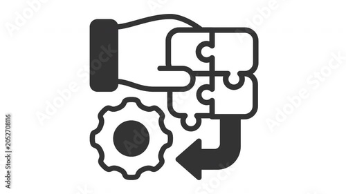 Animated solution integration icon